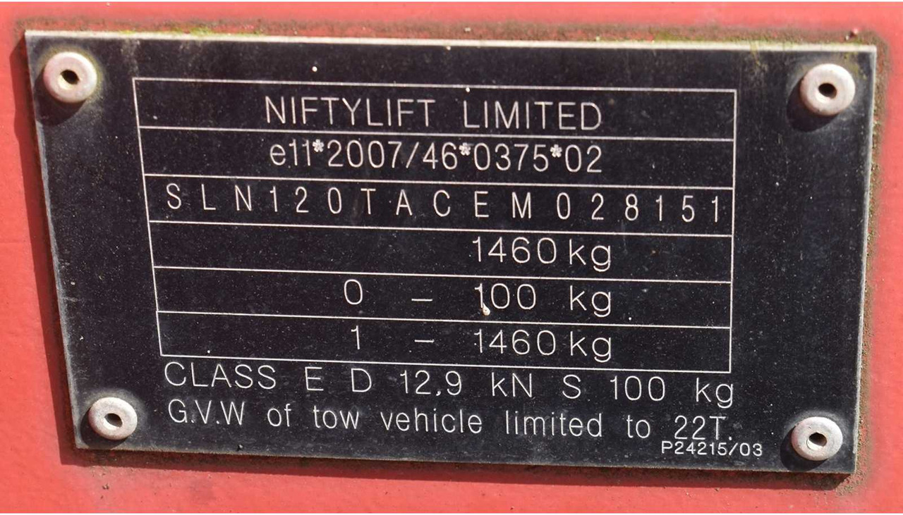 Nacelle Nifty Lift N 120 TAC: photos 10