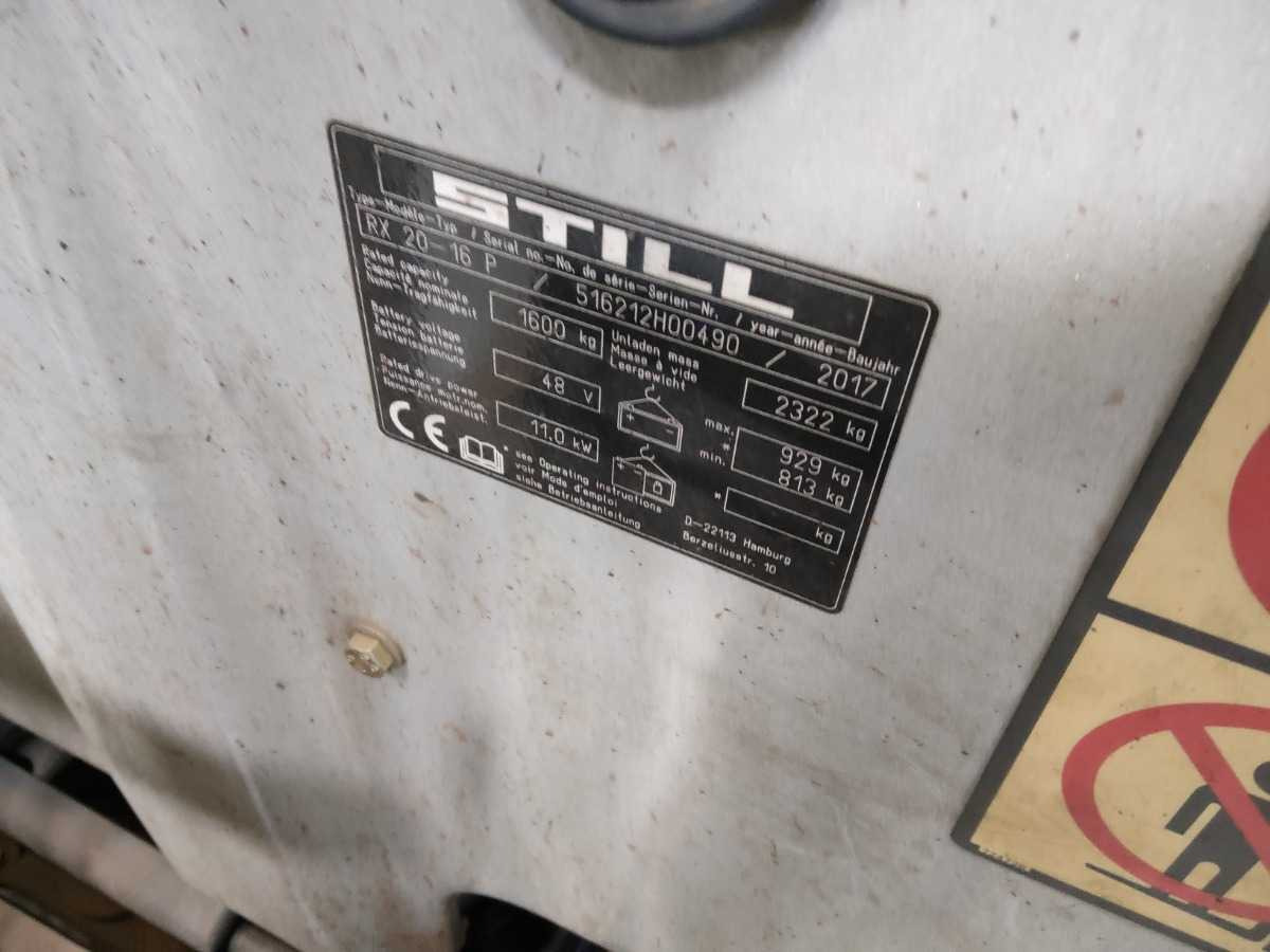STILL RX20-16P 2017 FORKLIFT - Chariot élévateur: photos 2 STILL RX20-16P 2017 FORKLIFT - Chariot élévateur: photos 2