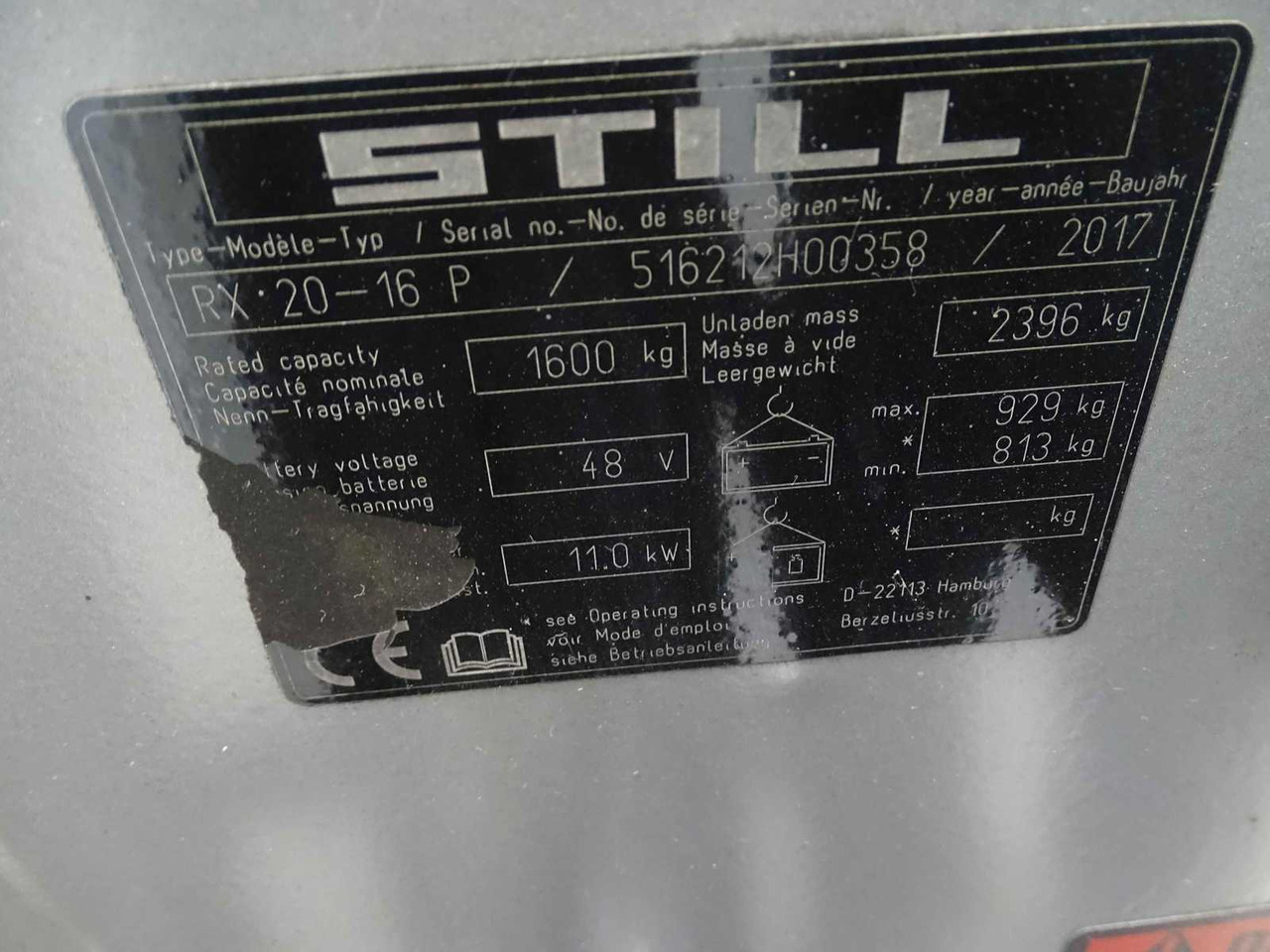 STILL RX20-16P 2017 FORKLIFT - Chariot élévateur: photos 2 STILL RX20-16P 2017 FORKLIFT - Chariot élévateur: photos 2