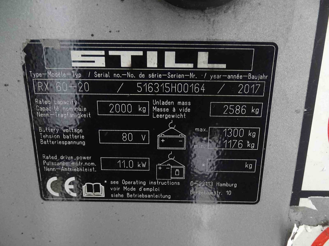 STILL RX60-20 2017 FORKLIFT - Chariot élévateur: photos 2 STILL RX60-20 2017 FORKLIFT - Chariot élévateur: photos 2