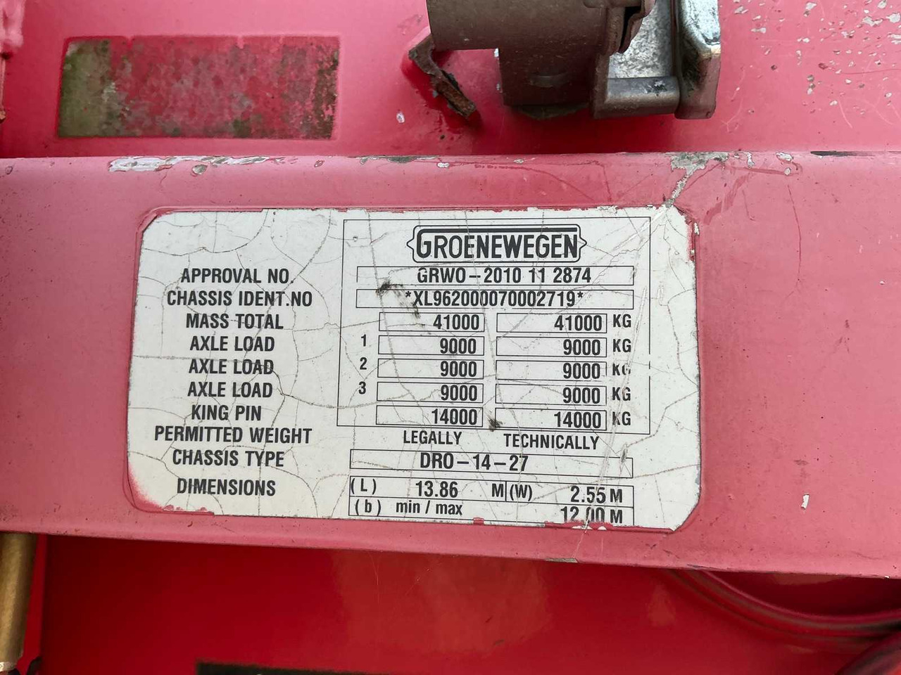 Semi-remorque 2008 GROENEWEGEN DRO-14-27 SEMI-TRAILER: photos 14 Semi-remorque 2008 GROENEWEGEN DRO-14-27 SEMI-TRAILER: photos 14