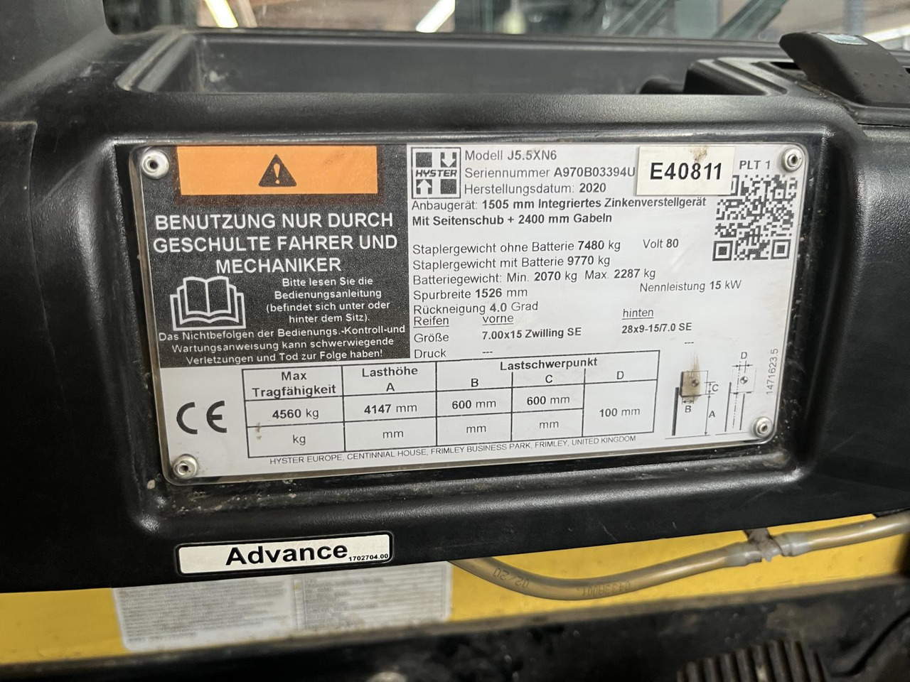 Chariot élévateur électrique Hyster J5.5XN6 Advance: photos 7 Chariot élévateur électrique Hyster J5.5XN6 Advance: photos 7