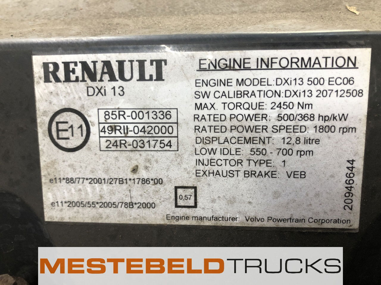 Renault Motor DXI13 EC 06 - Moteur pour Camion: photos 5 Renault Motor DXI13 EC 06 - Moteur pour Camion: photos 5