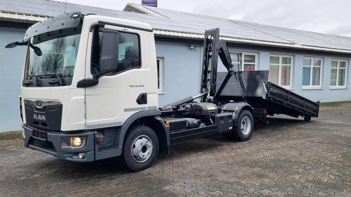 Camion ampliroll neuf MAN TGL 12.250 BL NEU City Abrollkipper PowerMatic: photos 8