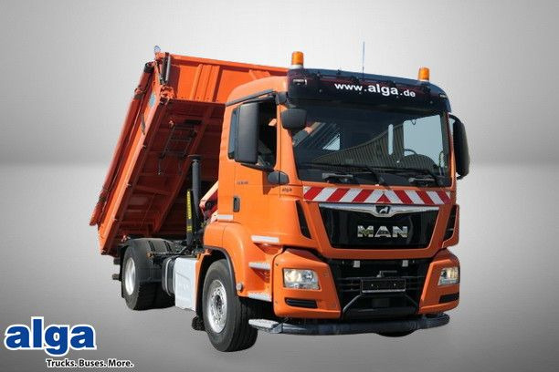 MAN 18.460 TGS/4x2/Meiller/Palfinger 8.501 SLD/AHK - Camion benne, Camion grue: photos 1 MAN 18.460 TGS/4x2/Meiller/Palfinger 8.501 SLD/AHK - Camion benne, Camion grue: photos 1