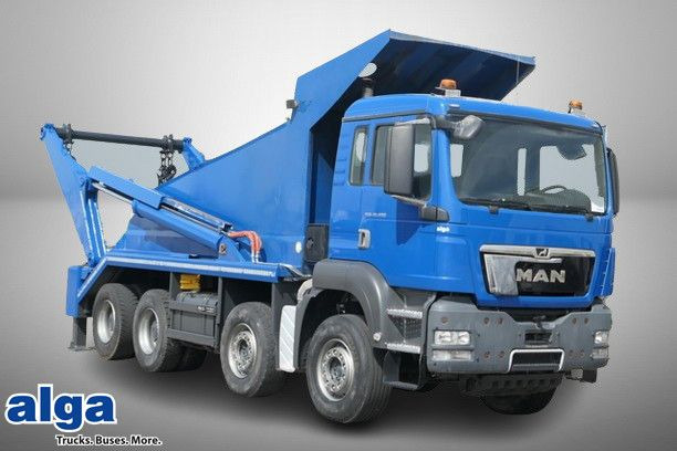 MAN 41.480 TGS 8x4, gr. Federpaket, 37tkm, 4-Achser - Camion multibenne: photos 1 MAN 41.480 TGS 8x4, gr. Federpaket, 37tkm, 4-Achser - Camion multibenne: photos 1