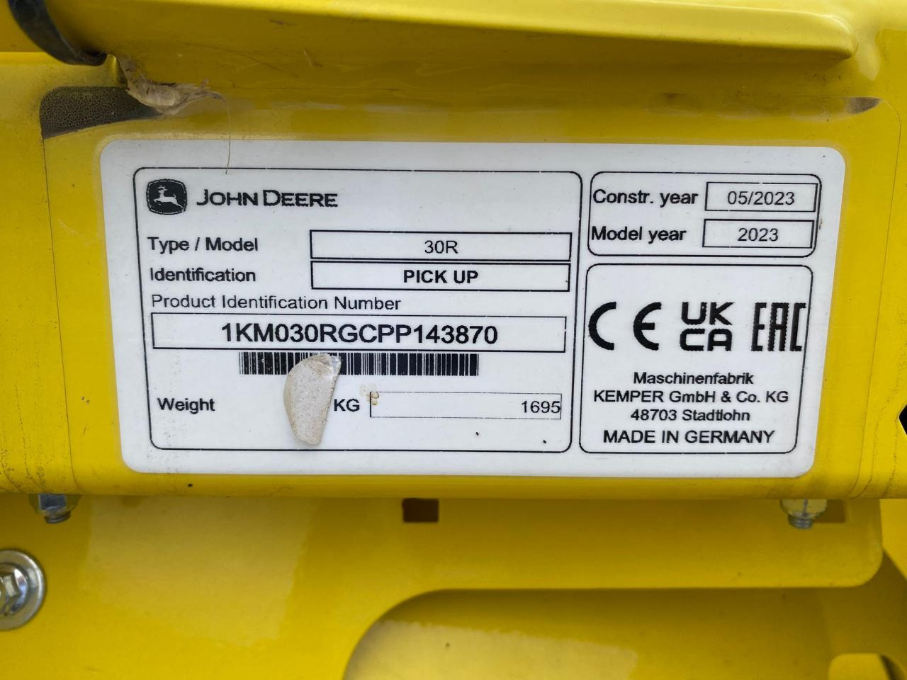 John Deere 30R - Accessoire aux ensileuses: photos 5 John Deere 30R - Accessoire aux ensileuses: photos 5