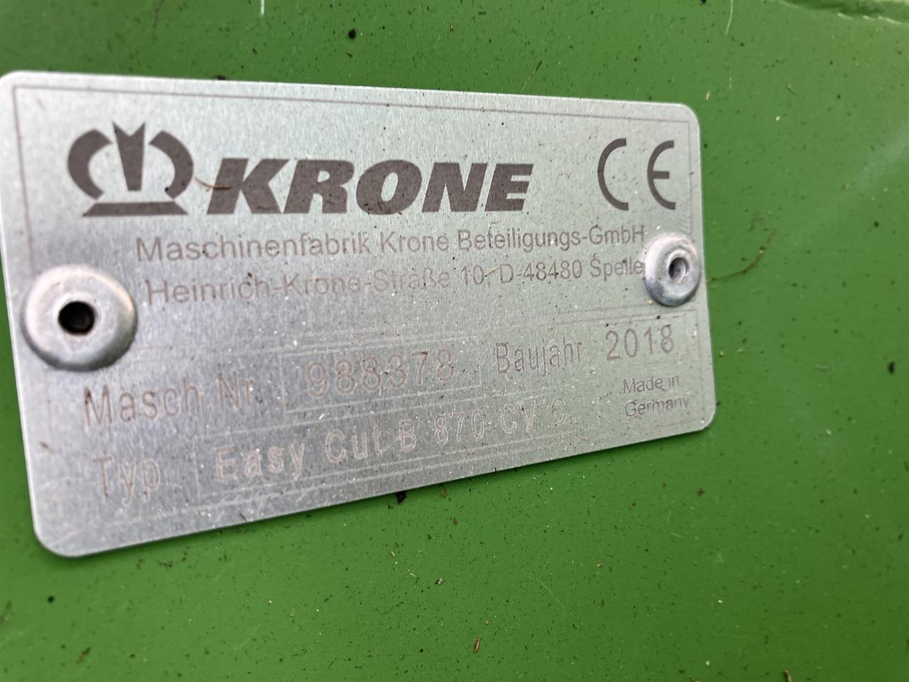 Faucheuse Krone EC B 870 CV Collect: photos 9