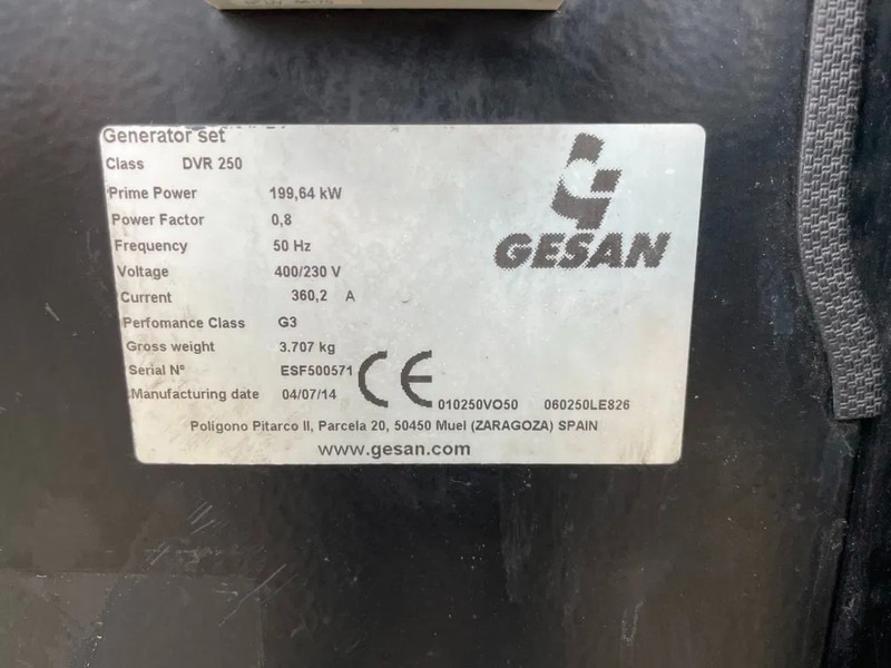 Groupe électrogène GESAN DVR 250 Volvo Penta - Leroy Somer 250 kVA silent generatorset: photos 9