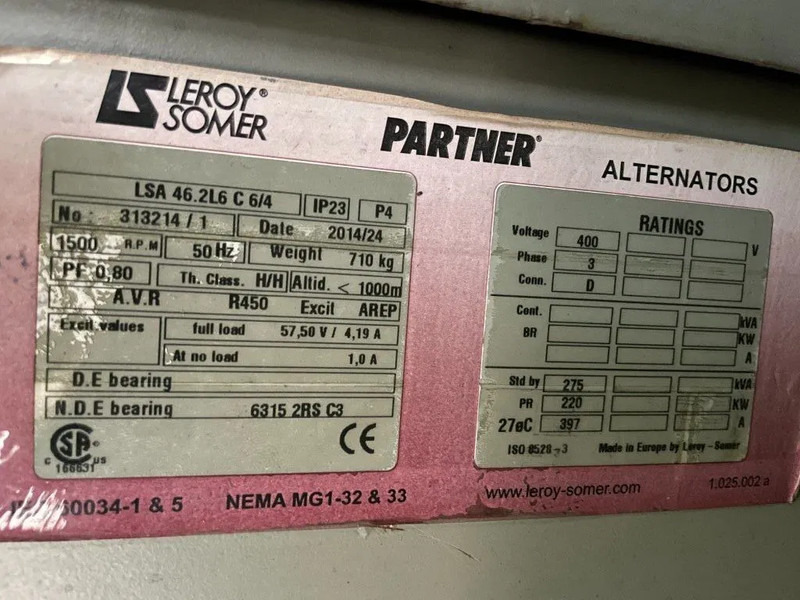 Groupe électrogène GESAN DVR 250 Volvo Penta - Leroy Somer 250 kVA silent generatorset: photos 18
