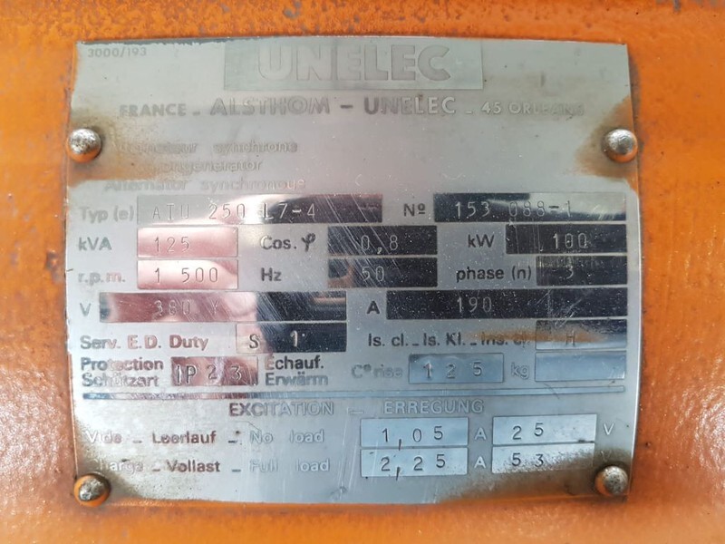 Generatordeel Unelec 125 kVA generatordeel Alternator - Groupe électrogène: photos 4 Generatordeel Unelec 125 kVA generatordeel Alternator - Groupe électrogène: photos 4