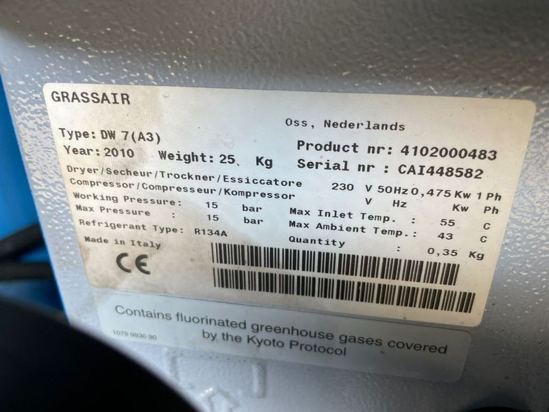 Grassair DW 7 Luchtdroger, 1200 L / min. 15 Bar Air Dryer - Compresseur d'air: photos 3 Grassair DW 7 Luchtdroger, 1200 L / min. 15 Bar Air Dryer - Compresseur d'air: photos 3