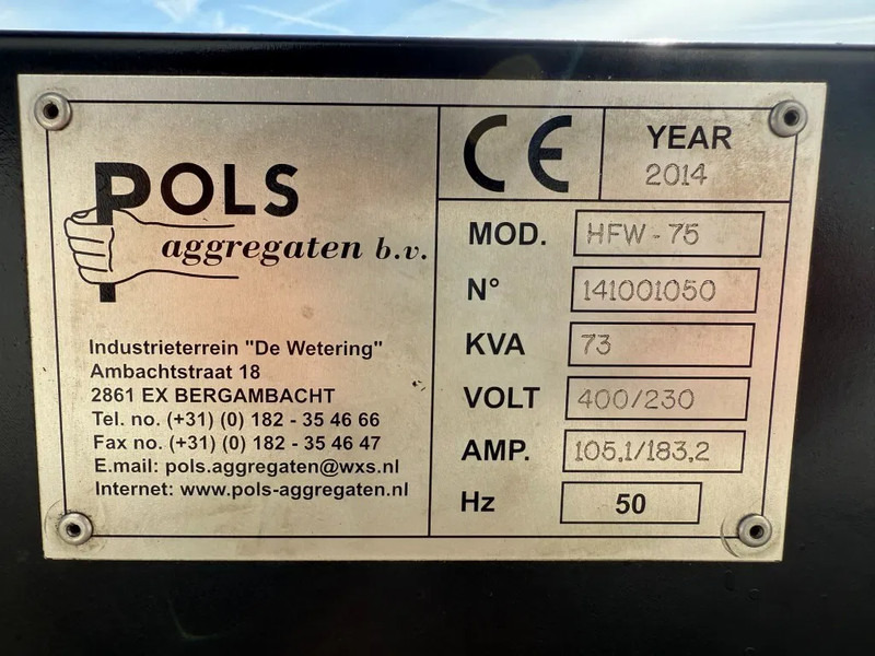 Iveco FPT Himoinsa Mecc Alte Spa 75 kVA generatorset - Groupe électrogène: photos 4 Iveco FPT Himoinsa Mecc Alte Spa 75 kVA generatorset - Groupe électrogène: photos 4