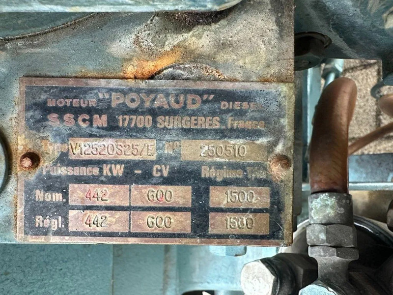 POYAUD Poyaud V12520S25/E Unelec 500 kVA noodstroom generatorset ex Emergency 271 hours - Groupe électrogène: photos 5 POYAUD Poyaud V12520S25/E Unelec 500 kVA noodstroom generatorset ex Emergency 271 hours - Groupe électrogène: photos 5