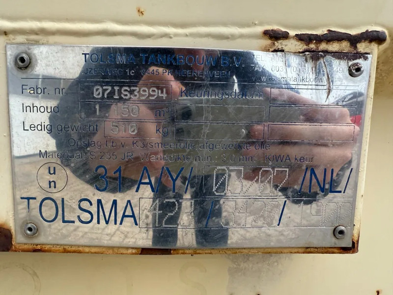 Tolsma Kiwa IBC 1150 liter Dieseltank Milieutank - Conteneur maritime: photos 5 Tolsma Kiwa IBC 1150 liter Dieseltank Milieutank - Conteneur maritime: photos 5