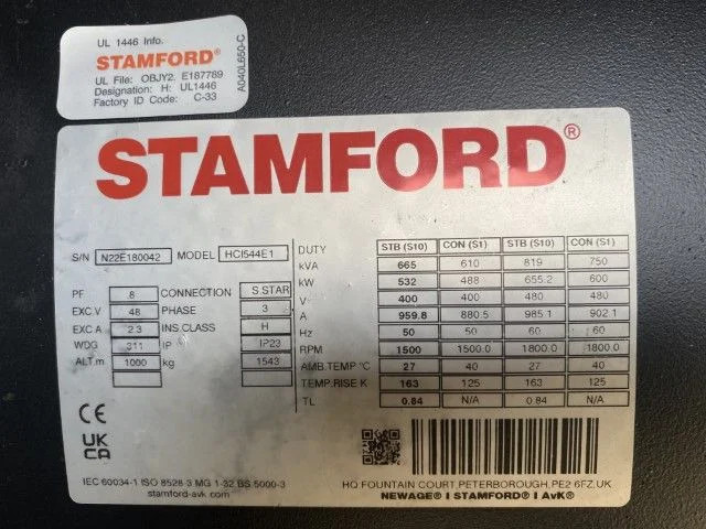 Groupe électrogène neuf Volvo TAD 1642 GE Stamford 650 kVA Supersilent generatorset New !: photos 6
