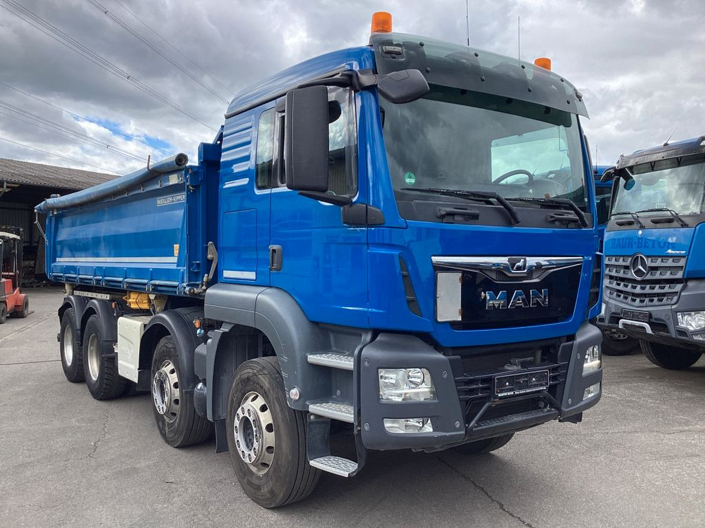 Camion benne MAN TGS 35.470 8x4 Meiller 3-Seiten Stahlkipper: photos 7