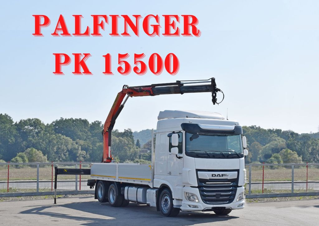 DAF XF 530 Pritsche 6,30 m + PK 15500 * TOPZUSTAND - Camion grue: photos 1 DAF XF 530 Pritsche 6,30 m + PK 15500 * TOPZUSTAND - Camion grue: photos 1
