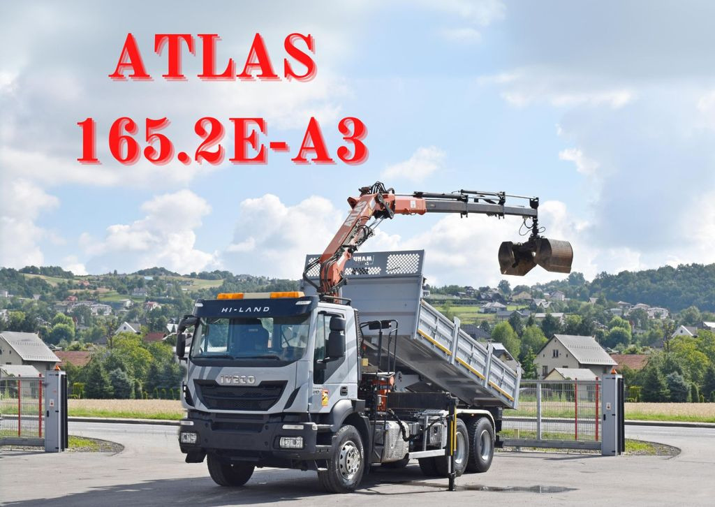 Iveco TRAKKER 410*Kipper 5,20m*ATLAS 165.2E * FUNK/6x4 - Camion grue, Camion benne: photos 1 Iveco TRAKKER 410*Kipper 5,20m*ATLAS 165.2E * FUNK/6x4 - Camion grue, Camion benne: photos 1