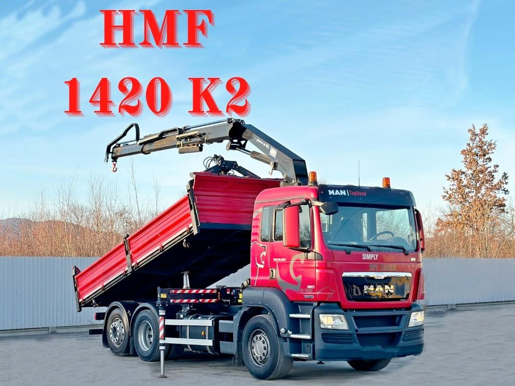 MAN TGS 26.360 Kipper 5,15m*HMF 1420 K2 + FUNK/6x2 - Camion grue: photos 1 MAN TGS 26.360 Kipper 5,15m*HMF 1420 K2 + FUNK/6x2 - Camion grue: photos 1