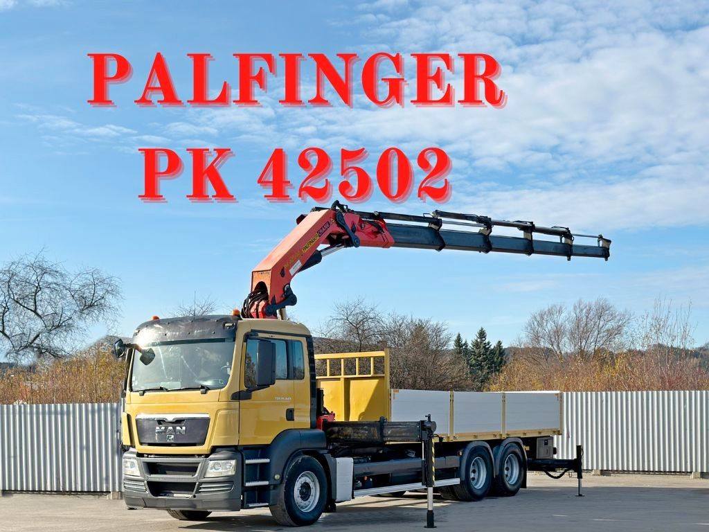MAN TGS 28.440 Pritsche 6,55* PALFINGER PK 4502 - Camion grue: photos 1 MAN TGS 28.440 Pritsche 6,55* PALFINGER PK 4502 - Camion grue: photos 1