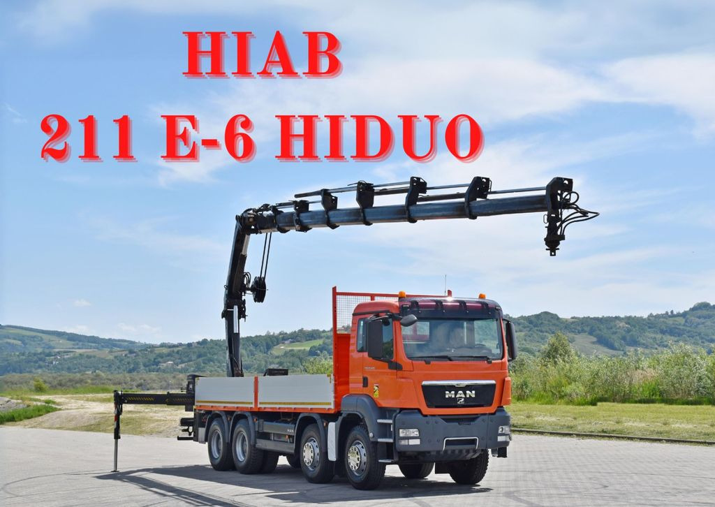 MAN TGS 35.440 * HIAB 211 E-6 HIDUO +FUNK / 8x4 MAN TGS 35.440 * HIAB 211 E-6 HIDUO +FUNK / 8x4 - Camion grue, Camion plateau: photos 1 MAN TGS 35.440 * HIAB 211 E-6 HIDUO +FUNK / 8x4 MAN TGS 35.440 * HIAB 211 E-6 HIDUO +FUNK / 8x4 - Camion grue, Camion plateau: photos 1