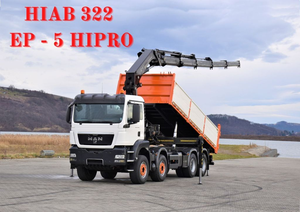 MAN TGS 35.440 * HIAB 322 EP-5HIPRO+FUNK / 8x4! - Camion grue, Camion benne: photos 1 MAN TGS 35.440 * HIAB 322 EP-5HIPRO+FUNK / 8x4! - Camion grue, Camion benne: photos 1
