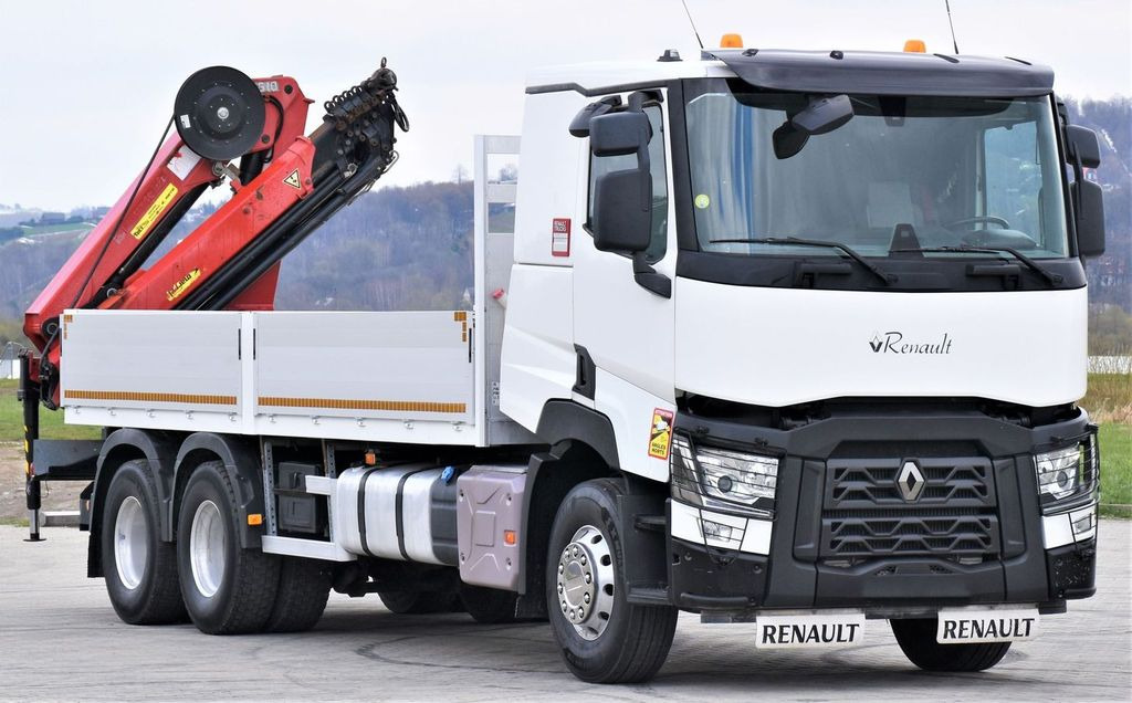 Renault C 460 * HMF 1510 K6 + FUNK * 6x4 - Camion grue, Camion plateau: photos 4 Renault C 460 * HMF 1510 K6 + FUNK * 6x4 - Camion grue, Camion plateau: photos 4