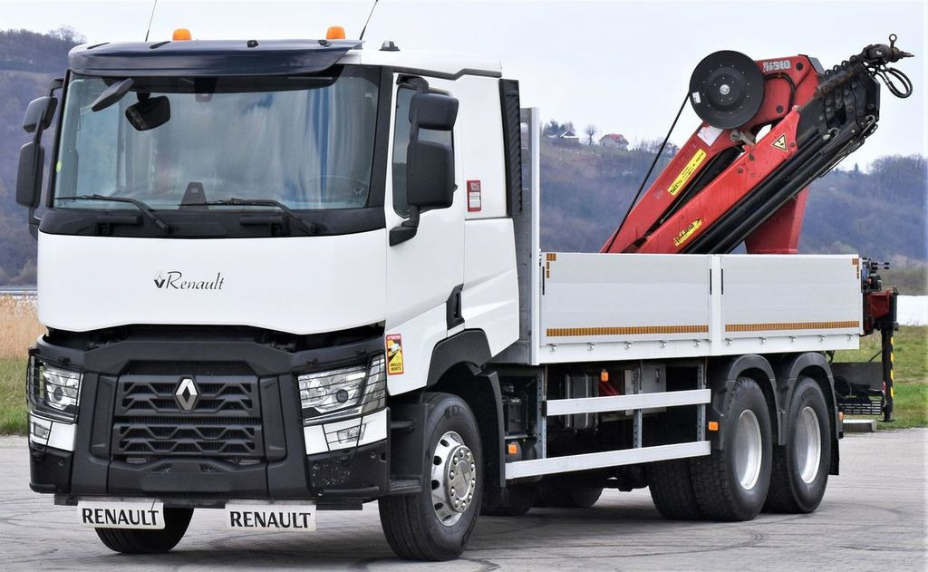 Renault C 460 * HMF 1510 K6 + FUNK * 6x4 - Camion grue, Camion plateau: photos 3 Renault C 460 * HMF 1510 K6 + FUNK * 6x4 - Camion grue, Camion plateau: photos 3