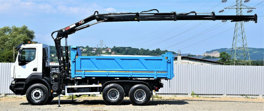 Camion grue, Camion benne Renault KERAX 370 DXI* HIAB 122B-3 HIDUO/FUNK * 6x4: photos 6