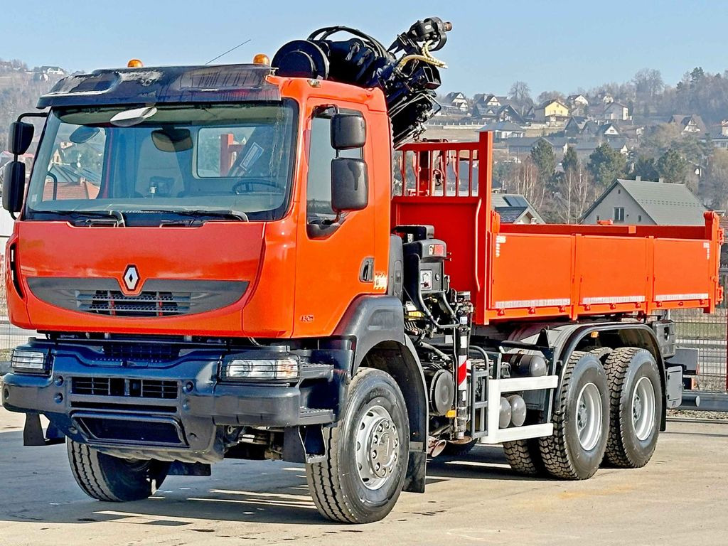 Renault KERAX 430* HIAB 144 E-3 HIDUO + FUNK / 6x4 - Camion benne, Camion grue: photos 3 Renault KERAX 430* HIAB 144 E-3 HIDUO + FUNK / 6x4 - Camion benne, Camion grue: photos 3