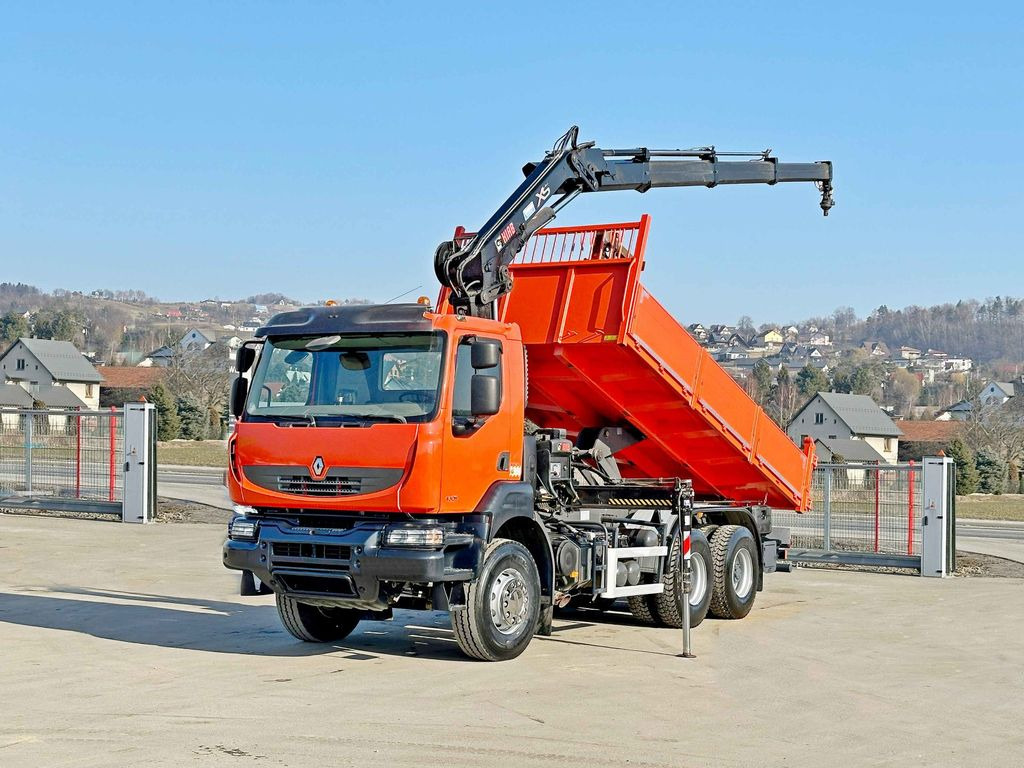 Renault KERAX 430* HIAB 144 E-3 HIDUO + FUNK / 6x4 - Camion grue, Camion benne: photos 2 Renault KERAX 430* HIAB 144 E-3 HIDUO + FUNK / 6x4 - Camion grue, Camion benne: photos 2