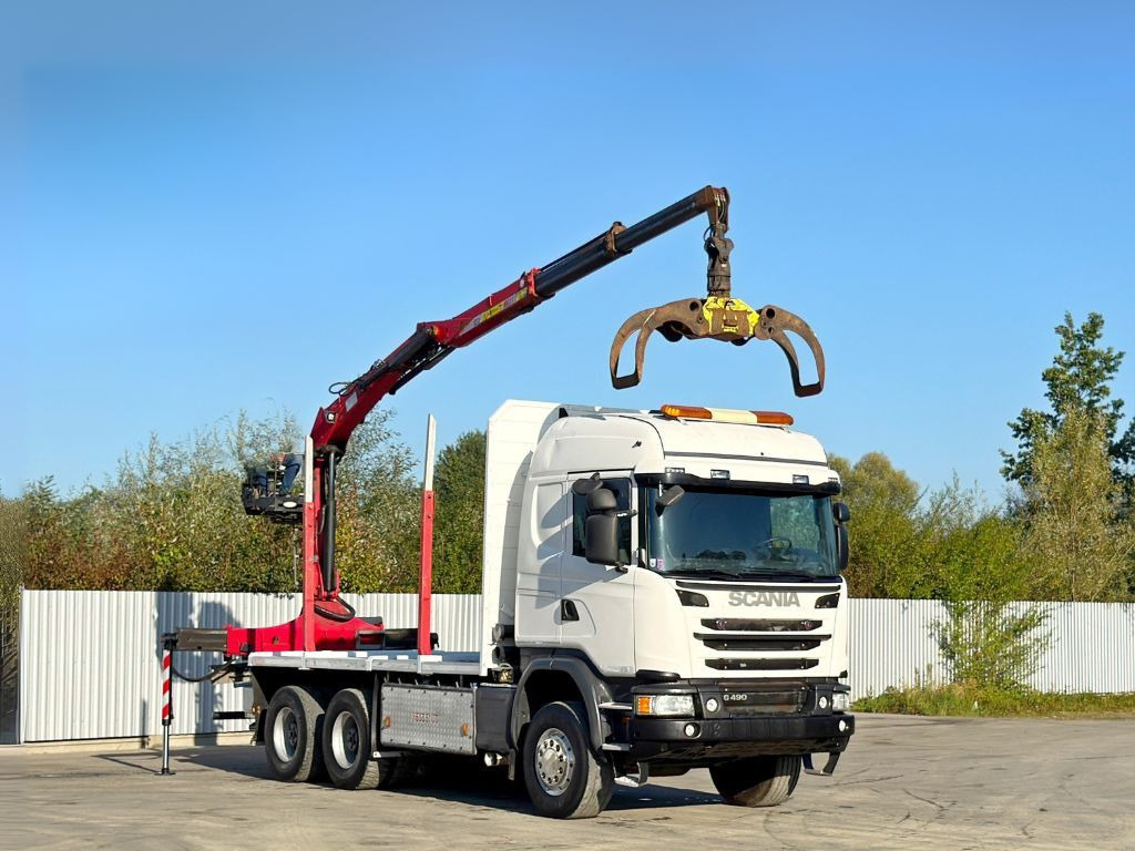 Scania G490* HOLZTRANSPORTER * PENZ 12Z8.70* 6x6 - Camion grue: photos 2 Scania G490* HOLZTRANSPORTER * PENZ 12Z8.70* 6x6 - Camion grue: photos 2