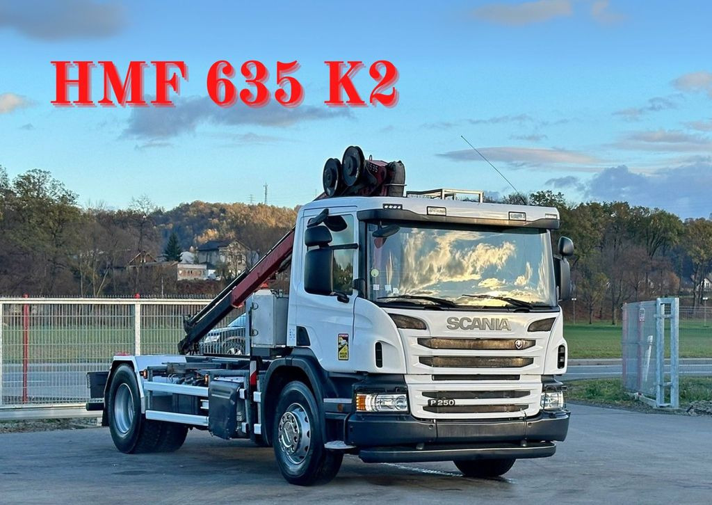 Scania P250* FAHRGESTEL 4,30* HMF 635 K2/FUNK* TOP Scania P250* FAHRGESTEL 4,30* HMF 635 K2/FUNK* TOP - Camion grue: photos 1 Scania P250* FAHRGESTEL 4,30* HMF 635 K2/FUNK* TOP Scania P250* FAHRGESTEL 4,30* HMF 635 K2/FUNK* TOP - Camion grue: photos 1
