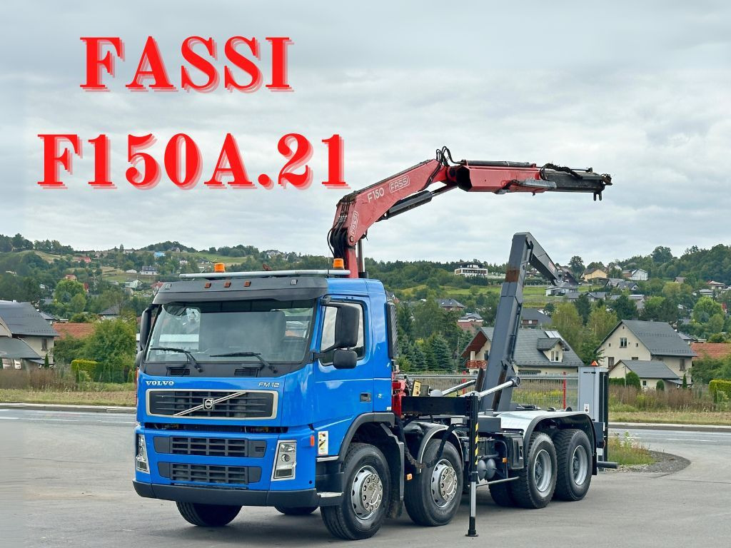 Volvo FM 12.420 * FASSI F150A.21 * 8x4 * TOP - Camion ampliroll, Camion grue: photos 1 Volvo FM 12.420 * FASSI F150A.21 * 8x4 * TOP - Camion ampliroll, Camion grue: photos 1