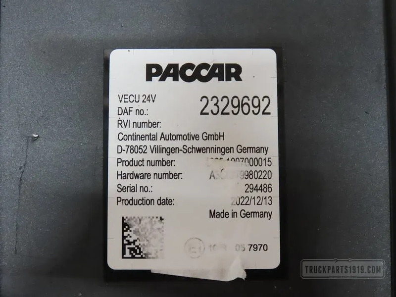 DAF 2329692 VECU Regeleenheid - Bloc de gestion pour Camion: photos 2 DAF 2329692 VECU Regeleenheid - Bloc de gestion pour Camion: photos 2