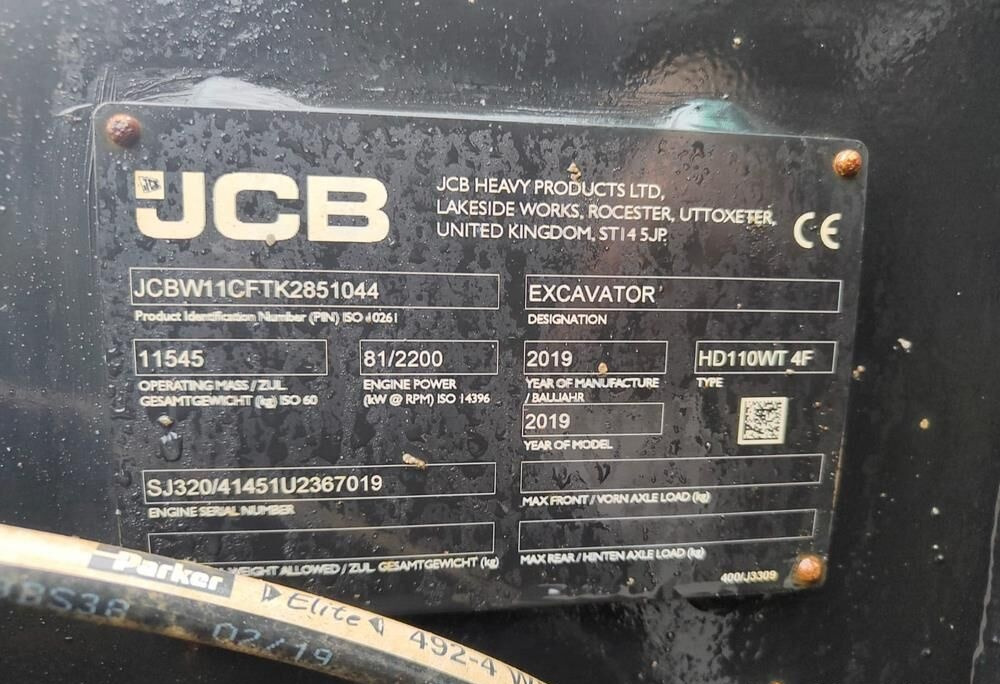 Pelle sur pneus JCB HD110WT: photos 10