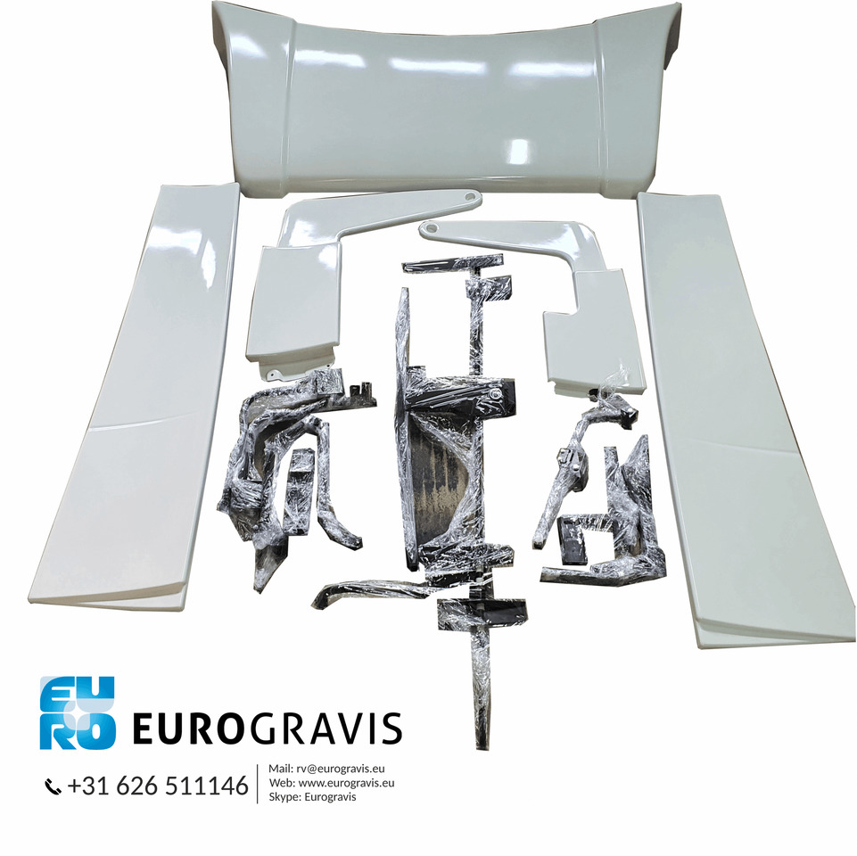000079 VOLVO FH4/FH5 GLOBETROTTER CABINE SPOILER SET KLEUR C1103 - Aérodynamique/ Spoilers pour Camion: photos 1 000079 VOLVO FH4/FH5 GLOBETROTTER CABINE SPOILER SET KLEUR C1103 - Aérodynamique/ Spoilers pour Camion: photos 1