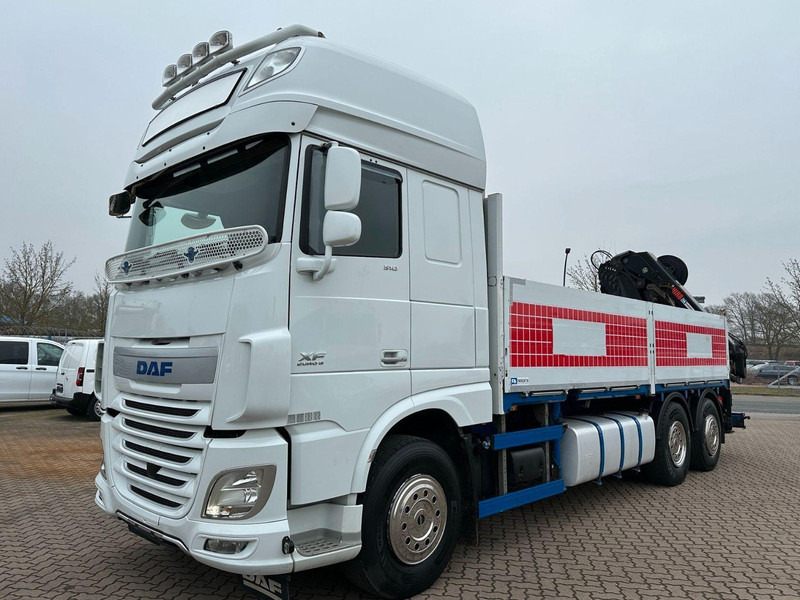 DAF XF 510 LL 6x2 Crane Hiab 262 E-8 - Camion plateau, Camion grue: photos 1 DAF XF 510 LL 6x2 Crane Hiab 262 E-8 - Camion plateau, Camion grue: photos 1