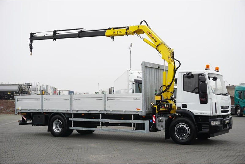 Iveco EUROCARGO / 180E25 / SKRZYNIOWY + HDS + WINDA / HYVA 911 / ROTAT - Camion plateau, Camion grue: photos 4 Iveco EUROCARGO / 180E25 / SKRZYNIOWY + HDS + WINDA / HYVA 911 / ROTAT - Camion plateau, Camion grue: photos 4