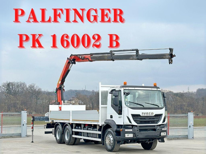 Iveco TRAKKER 360 * PRITSCHE 6,80* PK 16002 B+FUNK*6x4 - Camion plateau, Camion grue: photos 1 Iveco TRAKKER 360 * PRITSCHE 6,80* PK 16002 B+FUNK*6x4 - Camion plateau, Camion grue: photos 1