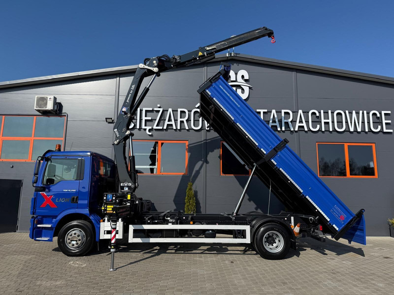 MAN TGM TGL 15.250 / E6 / wywrotka 3-S + HMF żuraw z pilotem / H - Camion benne, Camion grue: photos 2 MAN TGM TGL 15.250 / E6 / wywrotka 3-S + HMF żuraw z pilotem / H - Camion benne, Camion grue: photos 2
