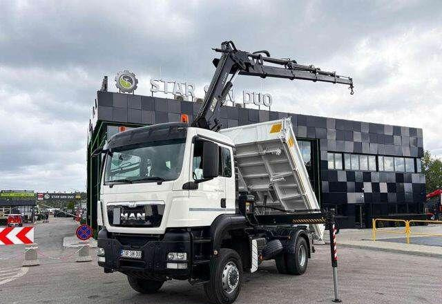 MAN TGS 18.360 4x4 HIAB 144 E-4 Crane Kipper - Camion benne, Camion grue: photos 1 MAN TGS 18.360 4x4 HIAB 144 E-4 Crane Kipper - Camion benne, Camion grue: photos 1