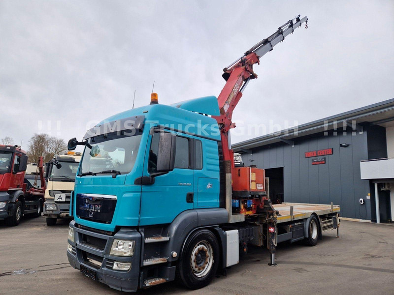 MAN TGS 18.360 Platform Crane HMF 2820 - Camion plateau, Camion grue: photos 1 MAN TGS 18.360 Platform Crane HMF 2820 - Camion plateau, Camion grue: photos 1
