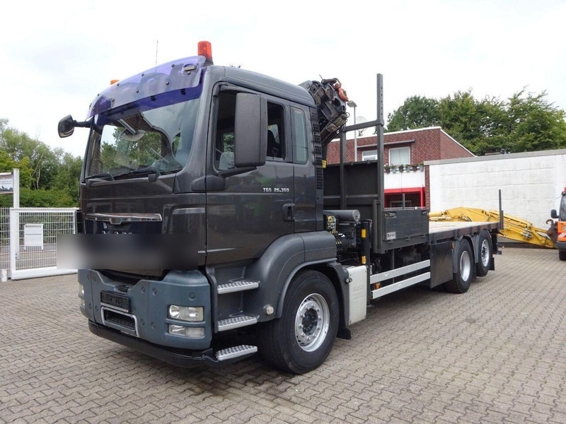MAN TGS 26.360 - Open flatbed+crane 6x2 - Camion plateau, Camion grue: photos 1 MAN TGS 26.360 - Open flatbed+crane 6x2 - Camion plateau, Camion grue: photos 1