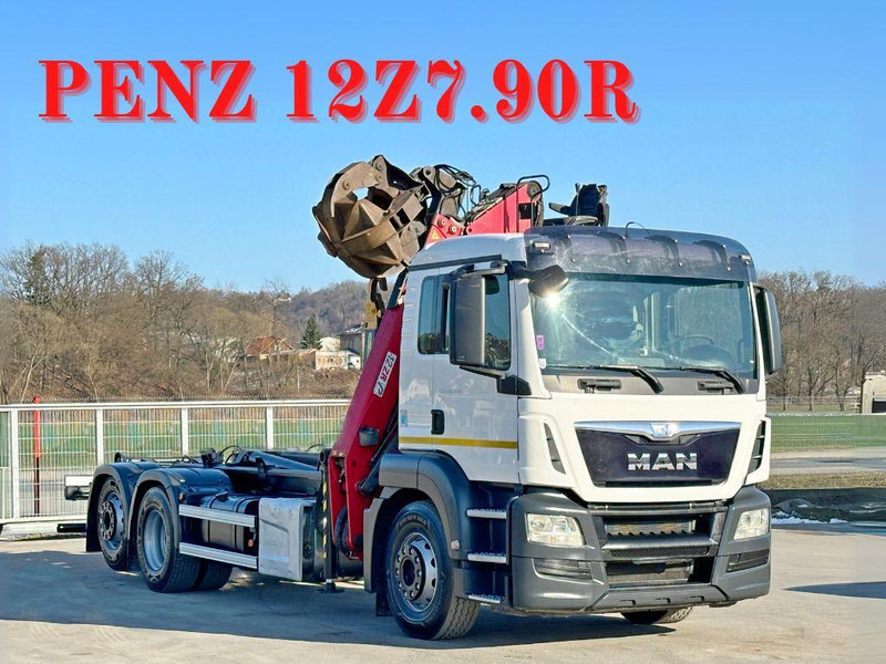 MAN TGS 26.400 Abrollkipper* PENZ 12Z7.90R* TOP - Camion ampliroll, Camion grue: photos 1 MAN TGS 26.400 Abrollkipper* PENZ 12Z7.90R* TOP - Camion ampliroll, Camion grue: photos 1