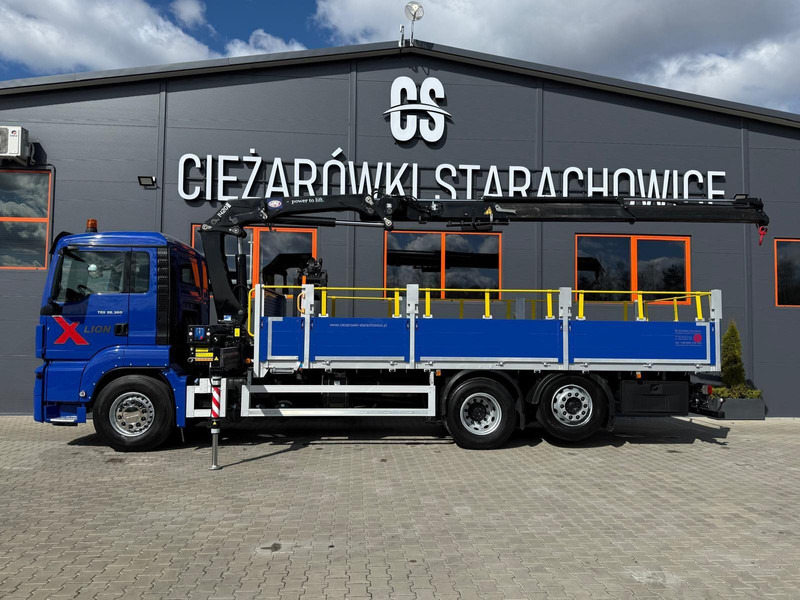 MAN TGS TGX 26.360 / E6 / 143tys km !!! skrzynia + żuraw HMF / manua - Camion plateau, Camion grue: photos 2 MAN TGS TGX 26.360 / E6 / 143tys km !!! skrzynia + żuraw HMF / manua - Camion plateau, Camion grue: photos 2