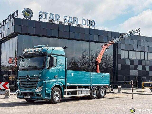 Mercedes-Benz ACTROS 2545 6x2 Palfinger PK 16001 HDS Crane - Camion plateau, Camion grue: photos 1 Mercedes-Benz ACTROS 2545 6x2 Palfinger PK 16001 HDS Crane - Camion plateau, Camion grue: photos 1
