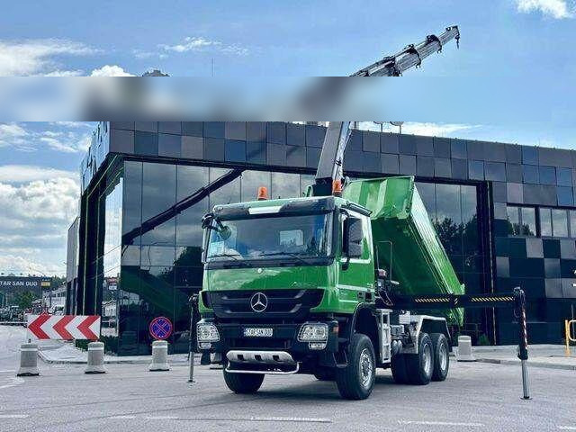 Mercedes-Benz ACTROS 3346 6x6 HIAB 244EP-4 Crane Kipper - Camion benne, Camion grue: photos 1 Mercedes-Benz ACTROS 3346 6x6 HIAB 244EP-4 Crane Kipper - Camion benne, Camion grue: photos 1