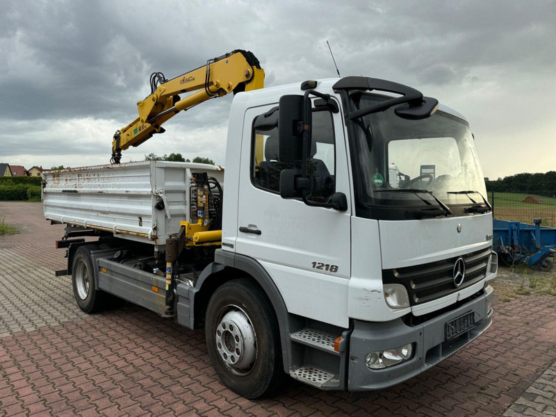 Mercedes-Benz Atego 1218 Meiller Kipper / Kran / Greifer - Camion benne, Camion grue: photos 1 Mercedes-Benz Atego 1218 Meiller Kipper / Kran / Greifer - Camion benne, Camion grue: photos 1